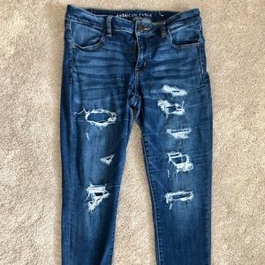 American eagle Destroyed denim size 12Long